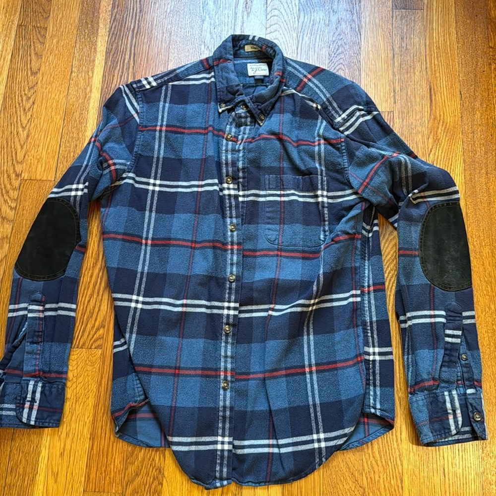 J crew blue flannel